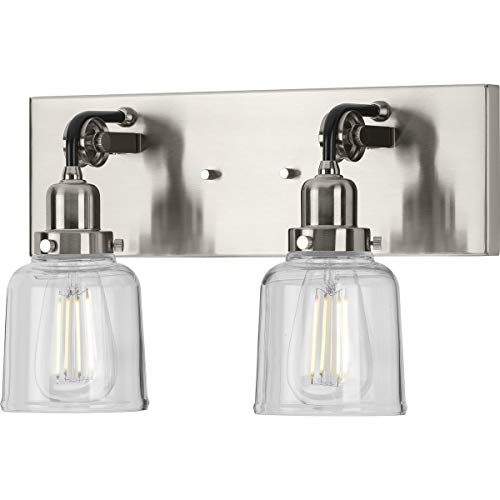 Progress P300227-009 Rushton Collection Two-Light Brushed Nickel Clear Glass Farmhouse Bath Vanity Light Alternate Image.jpg