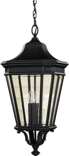 Generation Lighting OL5412BK Cotswold Lane Three Light Outdoor Fixture, Black Alternate Image.jpg