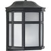 Progress P560283-031-PC Milford Non-Metallic Lantern Collection  One-Light Textured Black Frosted Shade Traditional Outdoor Wall Lantern Light Alternate Image.jpg