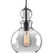 Progress P5334-143 Staunton Collection One-Light Graphite Smoke Glass Global Pendant Light Alternate Image.jpg