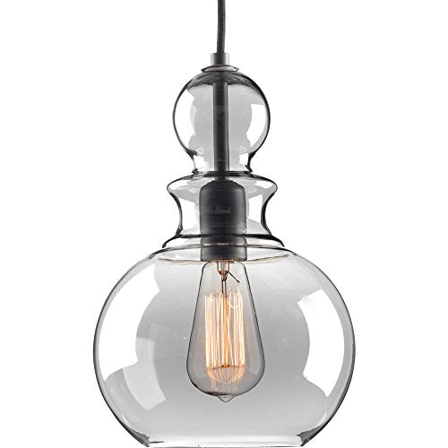 Progress P5334-143 Staunton Collection One-Light Graphite Smoke Glass Global Pendant Light Alternate Image.jpg