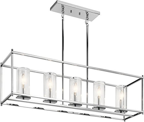 Kichler 43995CH Crosby Five Light Linear Chandelier, Chrome Alternate Image.jpg