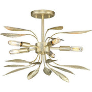 Progress P350210-176 Mariposa Collection Five-Light Gilded Silver Convertible Semi-Flush Ceiling or Hanging Pendant Light Alternate Image.jpg