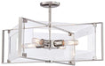 George Kovacs P1403-613 Crystal Clear Four Light Convertible Semi Flush / Pendant, Polished Nickel Alternate Image.jpg