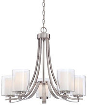 Minka-Lavery 4105-84 Parsons Studio Five Light Chandelier, Brushed Nickel Alternate Image.jpg