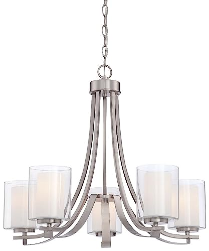 Minka-Lavery 4105-84 Parsons Studio Five Light Chandelier, Brushed Nickel Alternate Image.jpg