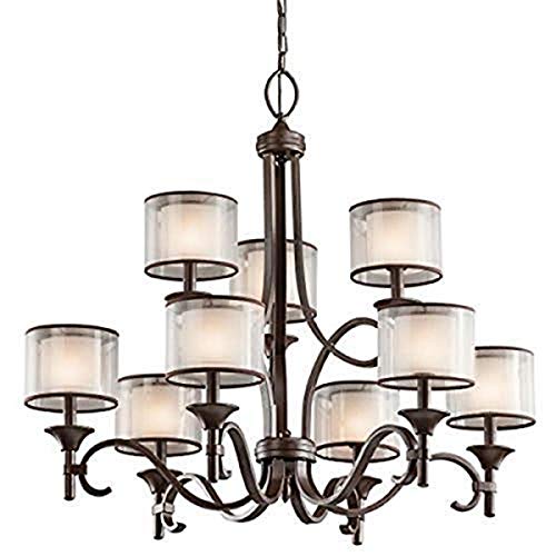 Kichler 42382MIZ Lacey Nine Light Chandelier, Mission Bronze Alternate Image.jpg