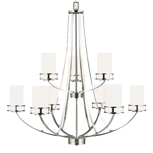 Generation Lighting 3121609-962 Robie Nine Light Chandelier, Brushed Nickel Alternate Image.jpg