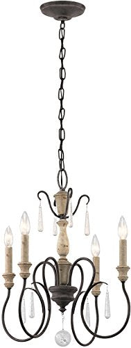 Kichler 43615WZC Kimblewick Four Light Chandelier, Weathered Zinc Alternate Image.jpg