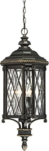 Minka-Lavery 9324-585 Bexley Manor Four Light Outdoor Chain Hung, Coal W/Gold Highlights Alternate Image.jpg