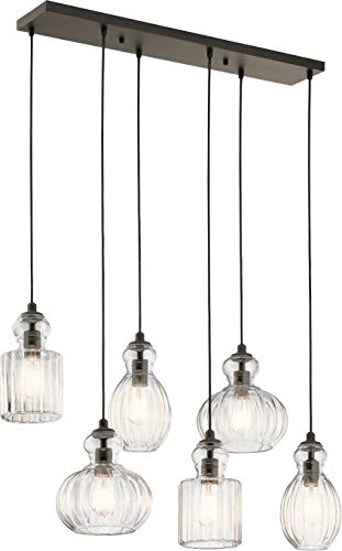 Kichler 43950OZ Riviera Six Light Linear Chandelier, Olde Bronze Alternate Image.jpg