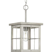 Progress P500317-009 Hedgerow Collection One-Light Brushed Nickel and Grey Washed Oak Farmhouse Style Hanging Mini-Pendant Light Alternate Image.jpg
