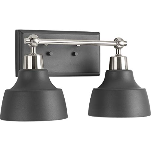 Progress P300040-009 Bramlett Collection Two-Light Brushed Nickel Graphite Metal Shade Coastal Bath Vanity Light Alternate Image.jpg