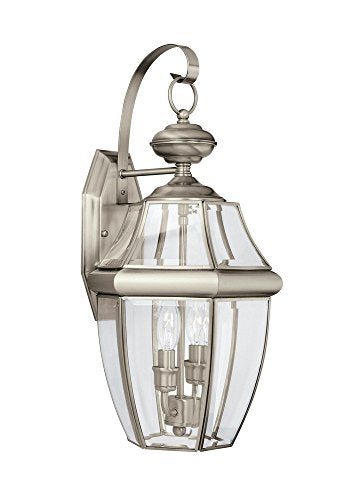 Generation Lighting 8039EN-965 Lancaster Two Light Outdoor Wall Lantern, Antique Brushed Nickel Alternate Image.jpg