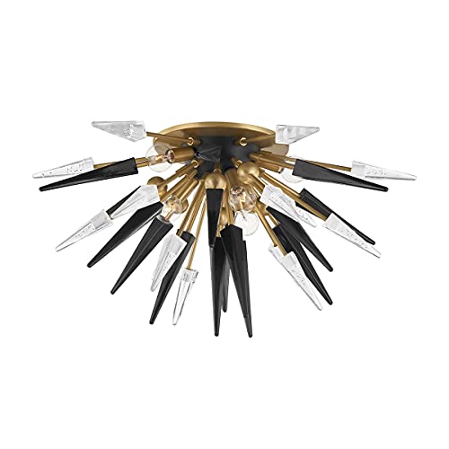 Hudson Valley 9027-AGB Sparta Six Light Semi Flush Mount, Aged Brass Alternate Image.jpg