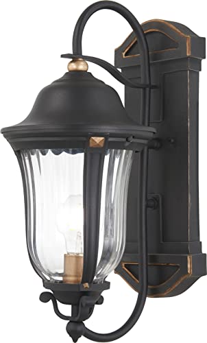 Minka-Lavery 73231-738 Peale Street One Light Outdoor Wall Mount, Sand Coal And Vermeil Gold Alternate Image 3.jpg
