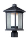 Z-Lite 523PHM Mesa One Light Outdoor Post Mount, Black Main Image.jpg