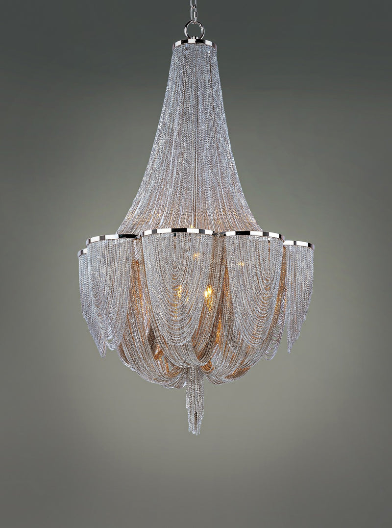 Maxim 21465NKPN Chantilly Ten Light Chandelier, Polished Nickel Alternate Image 3.jpg