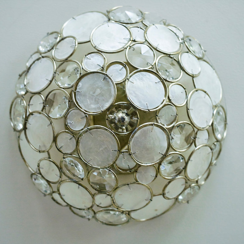 Crystorama 524-SA Palla Three Light Flush Mount Antique Silver Alternate Image 2.jpg
