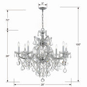 Crystorama 4409-CH-CL-MWP Maria Theresa Nine Light Chandelier Polished Chrome Alternate Image.jpg