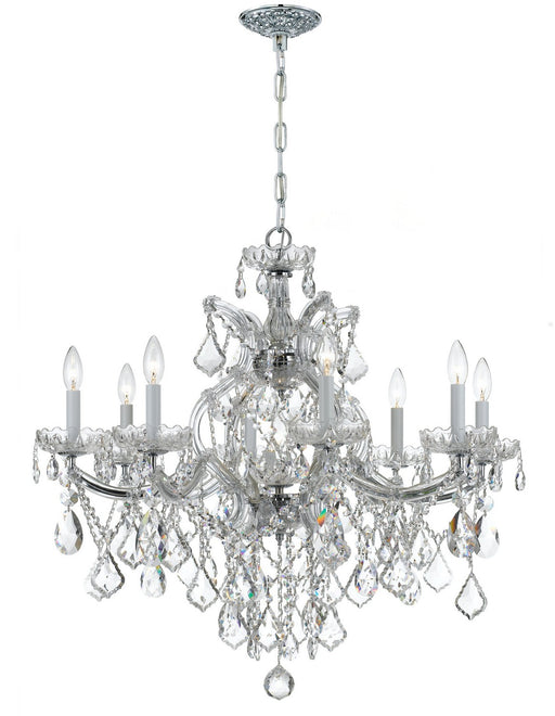 Crystorama 4409-CH-CL-MWP Maria Theresa Nine Light Chandelier Polished Chrome Main Image.jpg