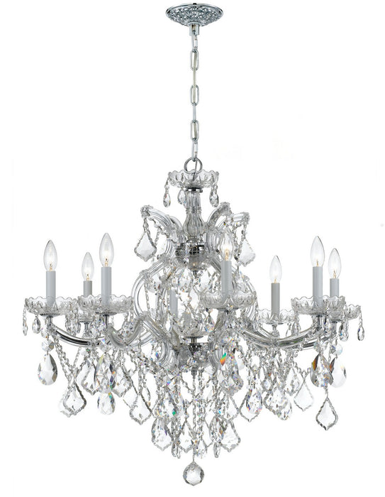 Crystorama 4409-CH-CL-MWP Maria Theresa Nine Light Chandelier Polished Chrome Main Image.jpg