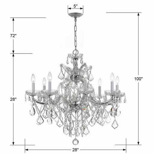 Crystorama 4409-CH-CL-S Maria Theresa Nine Light Chandelier Polished Chrome Alternate Image.jpg