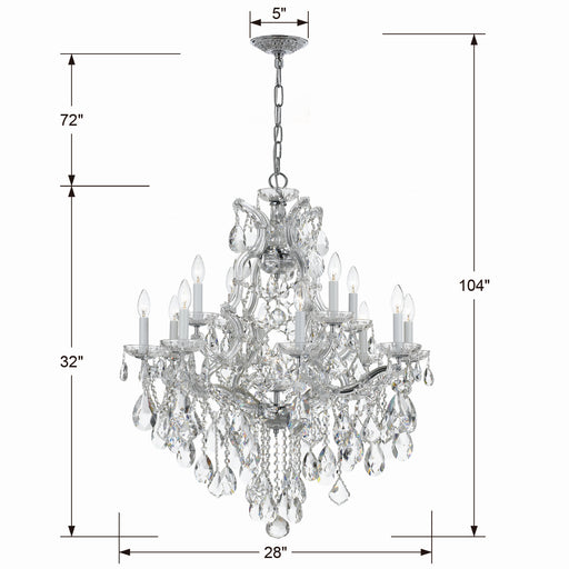 Crystorama 4413-CH-CL-S Maria Theresa 13 Light Chandelier Polished Chrome Alternate Image.jpg