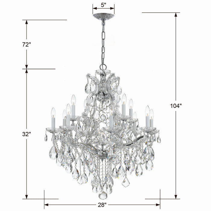Crystorama 4413-CH-CL-S Maria Theresa 13 Light Chandelier Polished Chrome Alternate Image.jpg