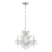 Crystorama 4474-CH-CL-MWP Maria Theresa Four Light Mini Chandelier Polished Chrome Alternate Image.jpg
