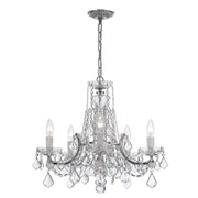 Crystorama 4476-CH-CL-SAQ Maria Theresa Five Light Mini Chandelier Polished Chrome Alternate Image.jpg