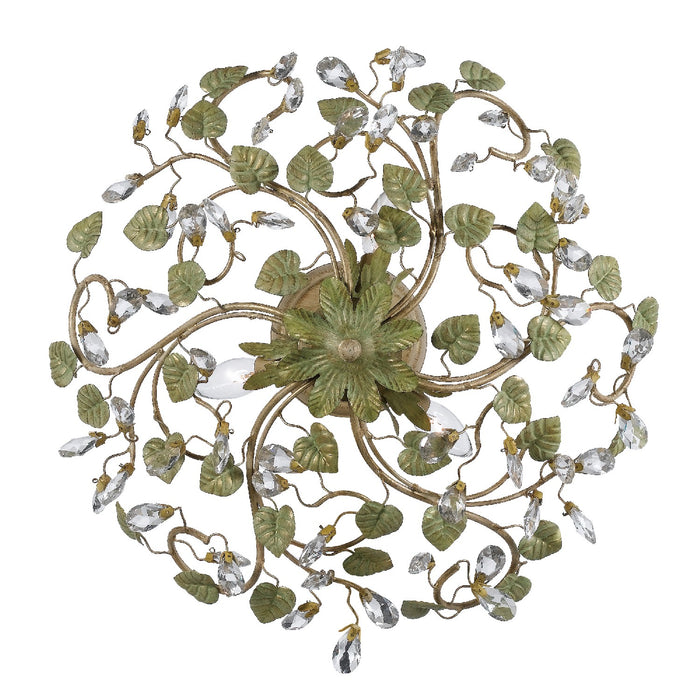 Crystorama 4840-CT Josie Five Light Semi Flush Mount Champagne Green Tea Alternate Image.jpg