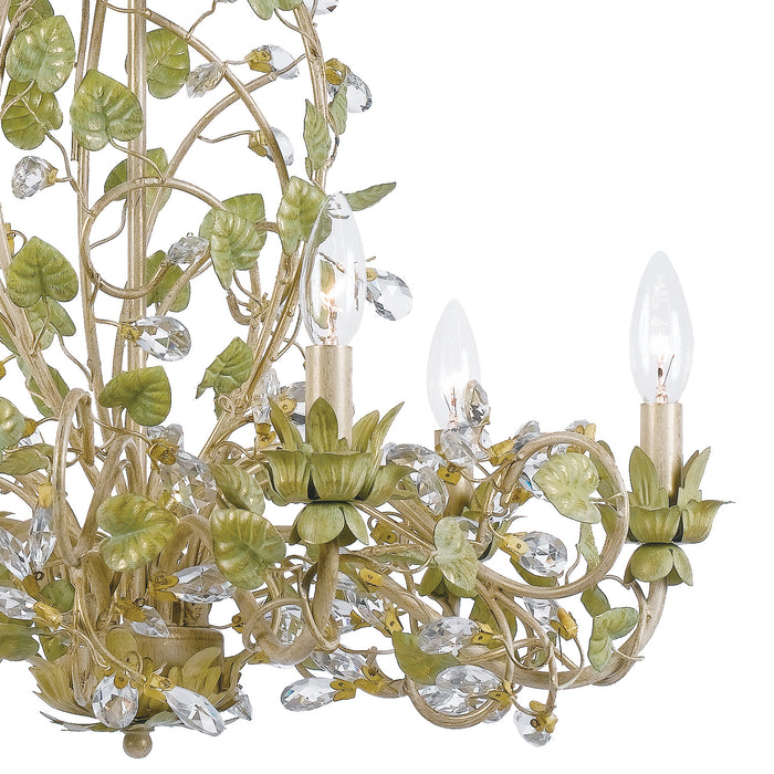 Crystorama 4846-CT Josie Six Light Chandelier Champagne Green Tea Alternate Image.jpg