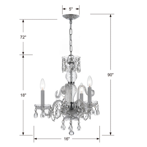 Crystorama 5044-CH-CL-S Traditional Crystal Three Light Mini Chandelier Polished Chrome Alternate Image.jpg
