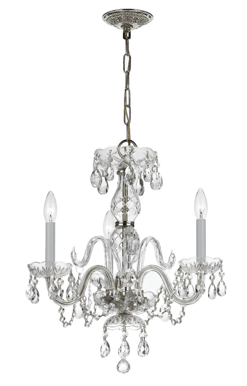 Crystorama 5044-CH-CL-S Traditional Crystal Three Light Mini Chandelier Polished Chrome Main Image.jpg