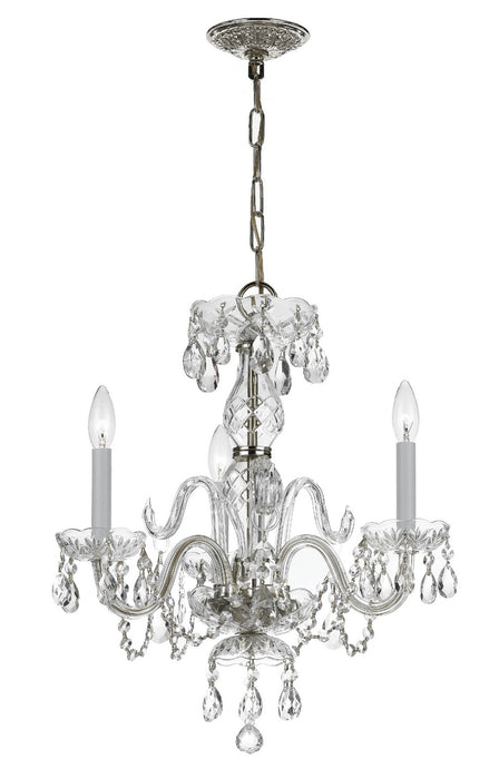 Crystorama 5044-CH-CL-SAQ Traditional Crystal Three Light Mini Chandelier Polished Chrome Main Image.jpg