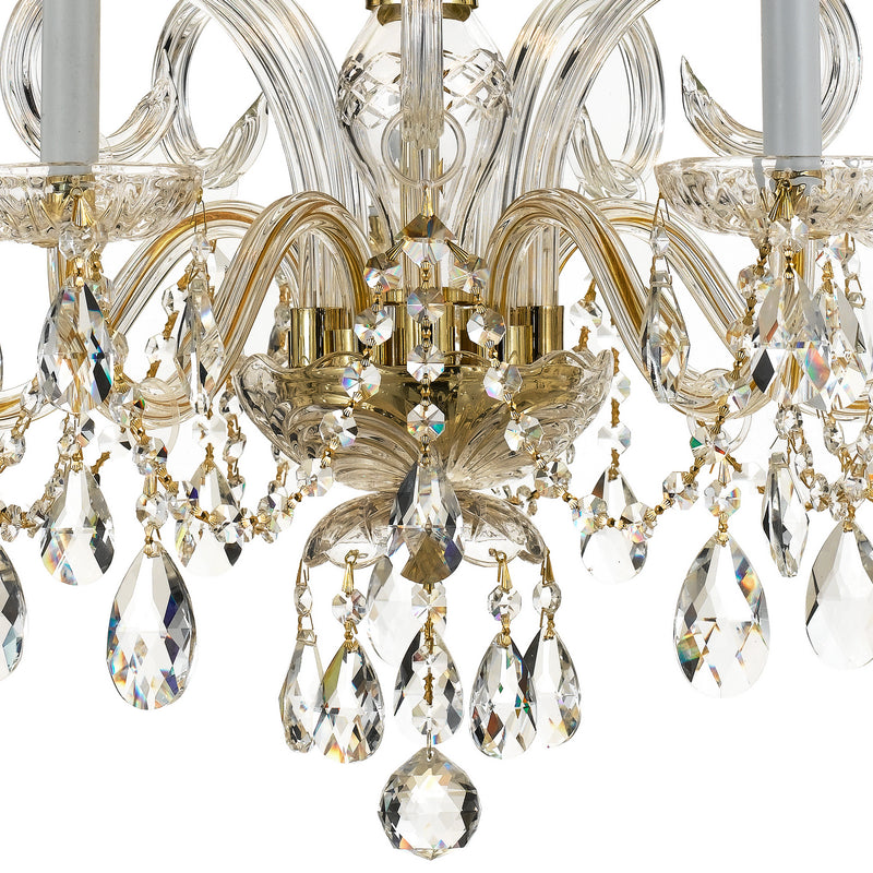 Crystorama 1005-PB-CL-S Traditional Crystal Five Light Chandelier Polished Brass Alternate Image.jpg