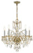 Crystorama 1005-PB-CL-SAQ Traditional Crystal Five Light Chandelier Polished Brass Main Image.jpg