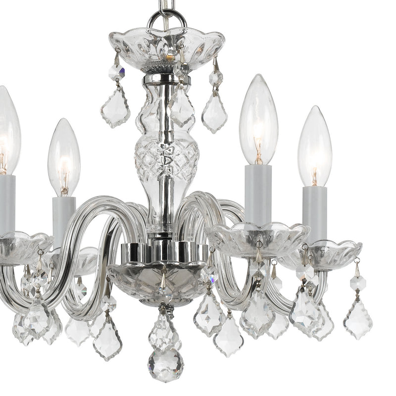 Crystorama 1064-CH-CL-MWP Traditional Crystal Four Light Mini Chandelier Polished Chrome Alternate Image.jpg