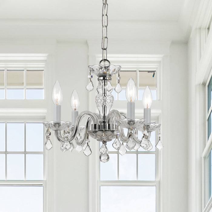 Crystorama 1064-CH-CL-S Traditional Crystal Four Light Mini Chandelier Polished Chrome Alternate Image 4.jpg