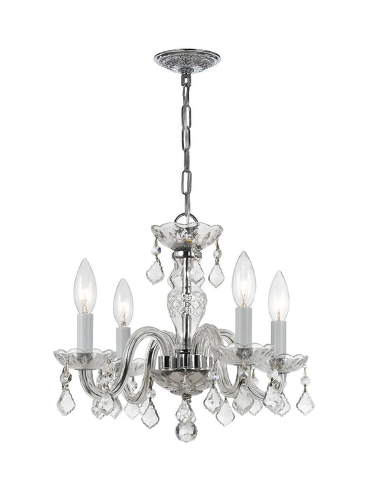 Crystorama 1064-CH-CL-S Traditional Crystal Four Light Mini Chandelier Polished Chrome Main Image.jpg
