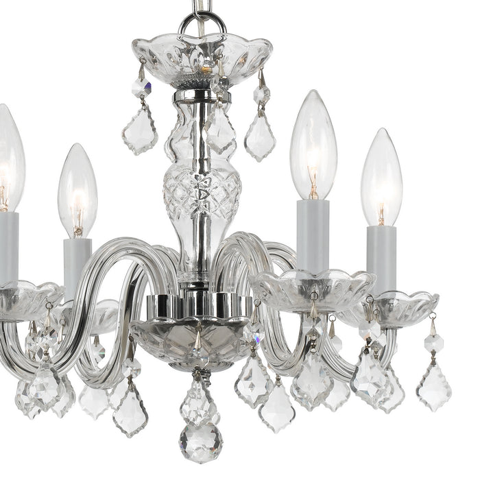 Crystorama 1064-CH-CL-SAQ Traditional Crystal Four Light Mini Chandelier Polished Chrome Alternate Image.jpg