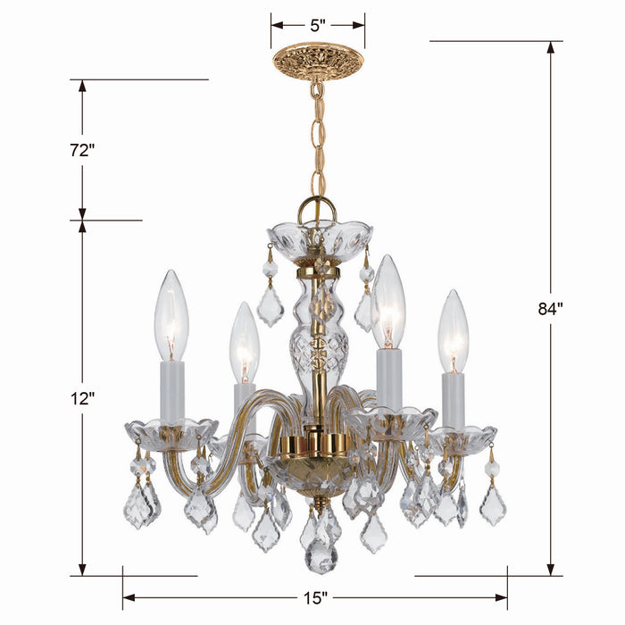 Crystorama 1064-PB-CL-MWP Traditional Crystal Four Light Mini Chandelier Polished Brass Alternate Image.jpg
