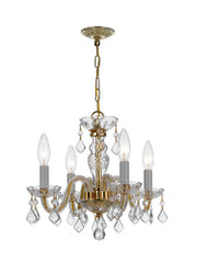 Crystorama 1064-PB-CL-S Traditional Crystal Four Light Mini Chandelier Polished Brass Main Image.jpg