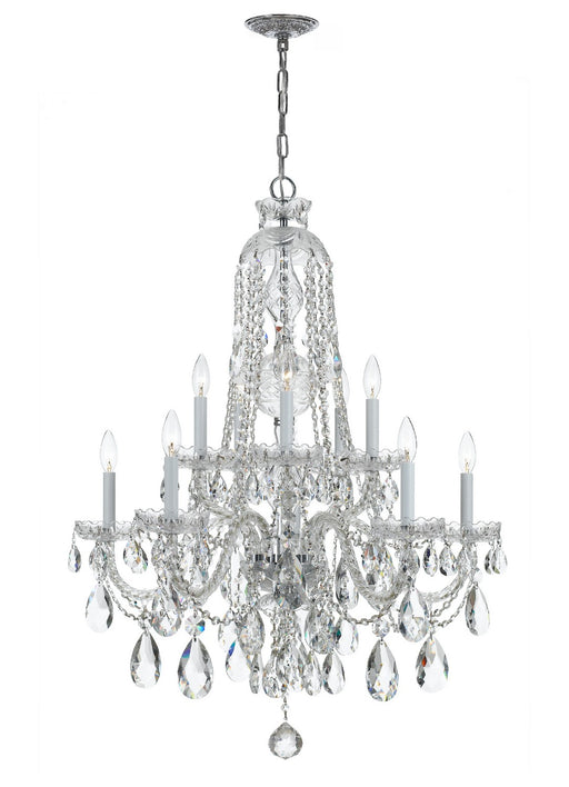 Crystorama 1110-CH-CL-S Traditional Crystal Ten Light Chandelier Polished Chrome Main Image.jpg