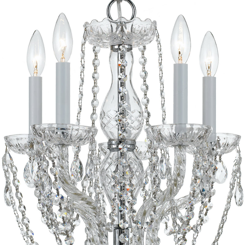 Crystorama 1129-CH-CL-MWP Traditional Crystal Five Light Mini Chandelier Polished Chrome Alternate Image.jpg