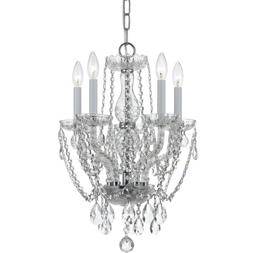 Crystorama 1129-CH-CL-MWP Traditional Crystal Five Light Mini Chandelier Polished Chrome Main Image.jpg
