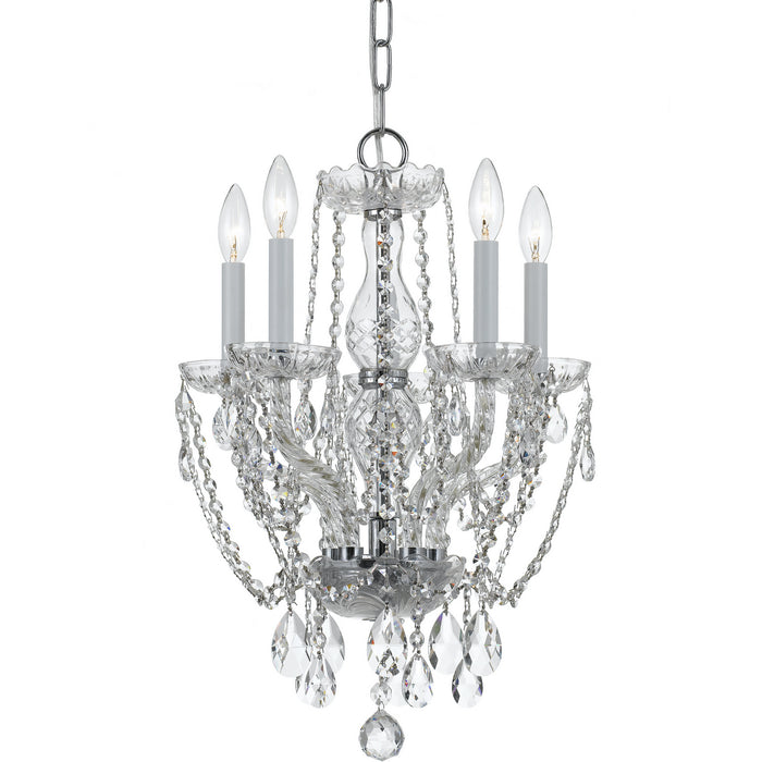 Crystorama 1129-CH-CL-MWP Traditional Crystal Five Light Mini Chandelier Polished Chrome Main Image.jpg