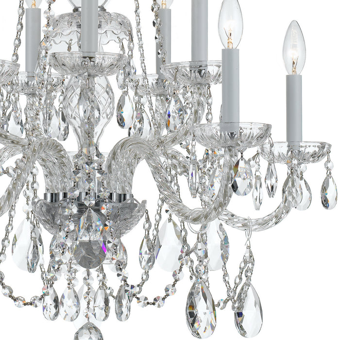 Crystorama 1130-CH-CL-MWP Traditional Crystal Ten Light Chandelier Polished Chrome Alternate Image 2.jpg