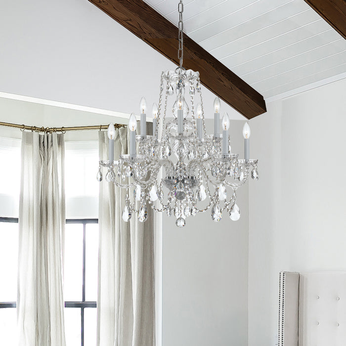 Crystorama 1130-CH-CL-MWP Traditional Crystal Ten Light Chandelier Polished Chrome Alternate Image 4.jpg